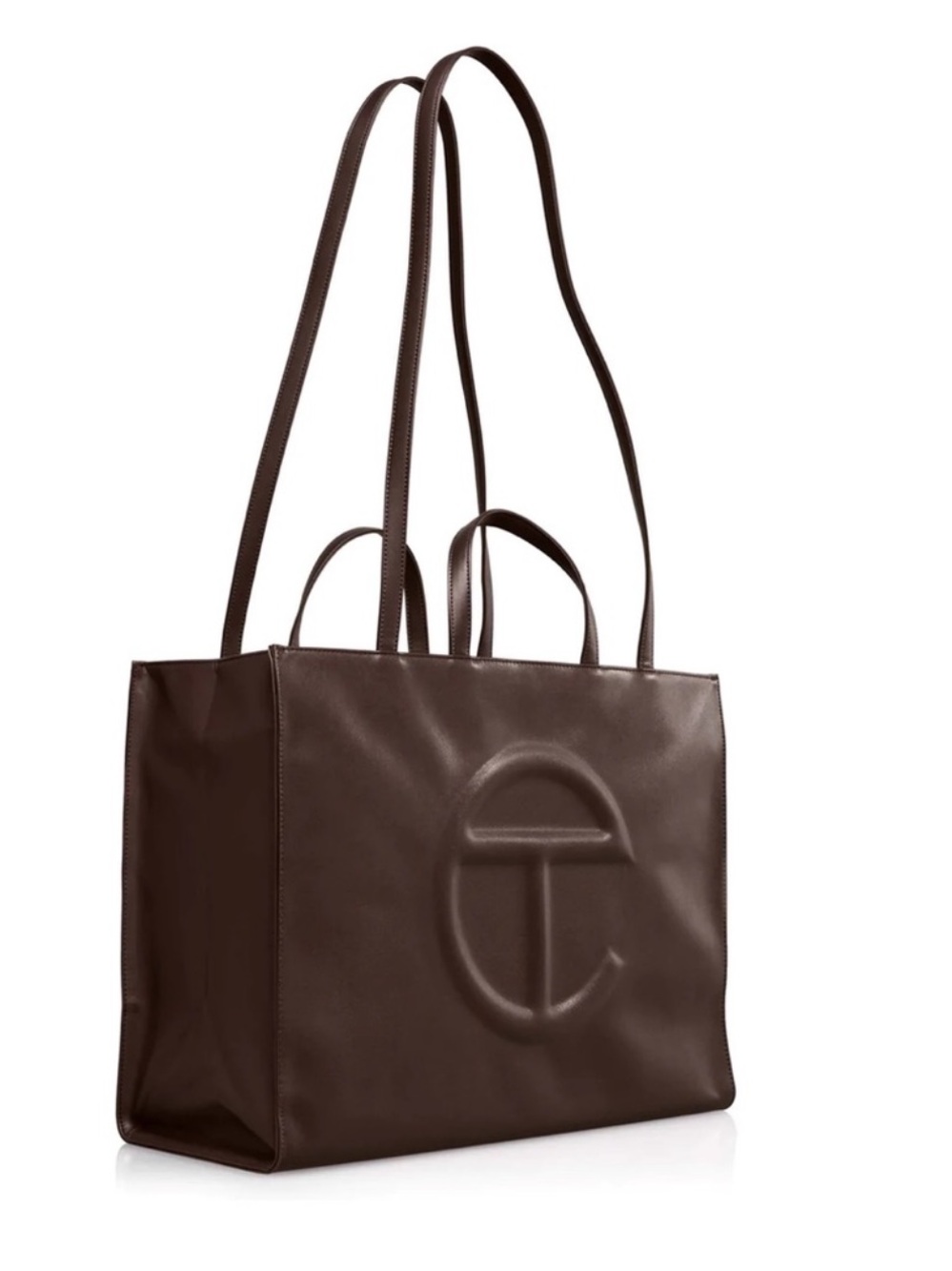 Telfar Shopping Bag Chocolate brown Vegan leather Large NWOT